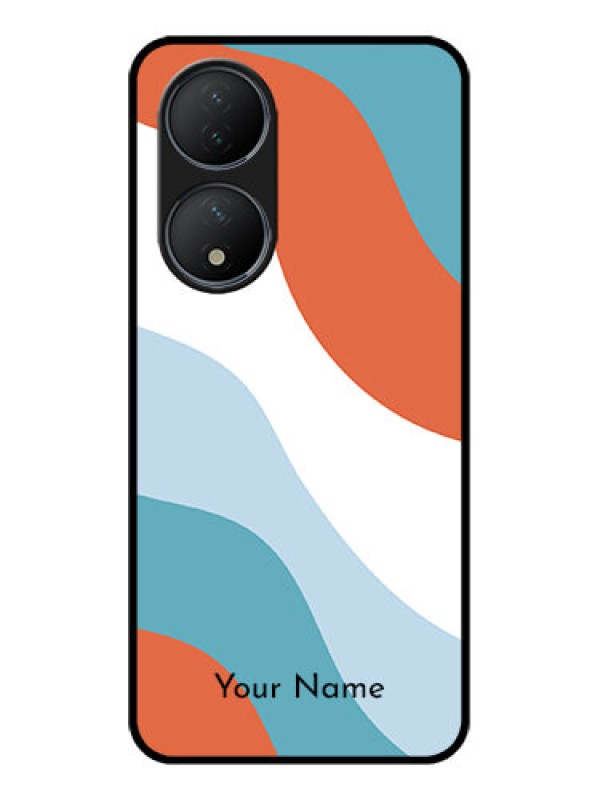 Custom Vivo Y100A Custom Metal Phone Case - Coloured Waves Design