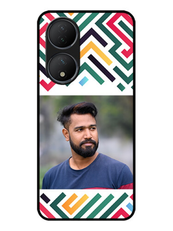 Custom Vivo Y100A Custom Metal Phone Case - Colorful Maze Pattern Design