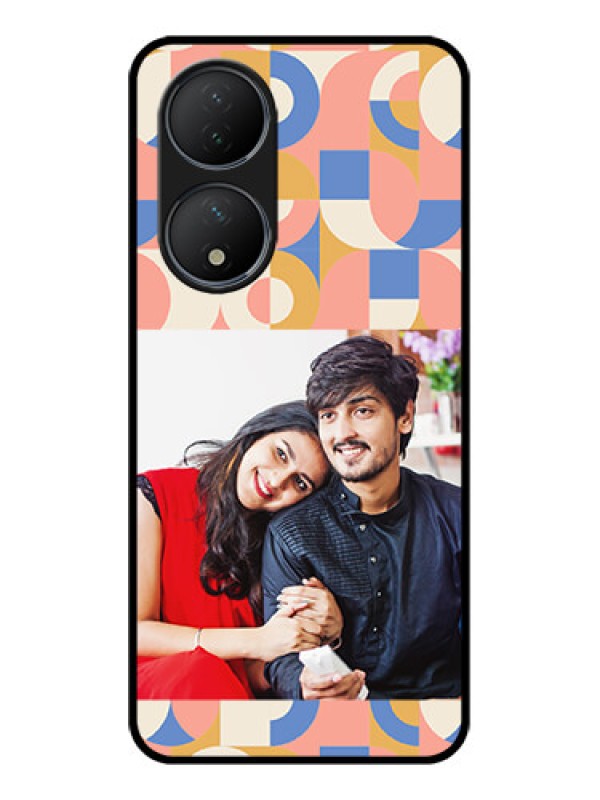 Custom Vivo Y100A Custom Metal Phone Case - Semi - Circle Maze Pattern Design