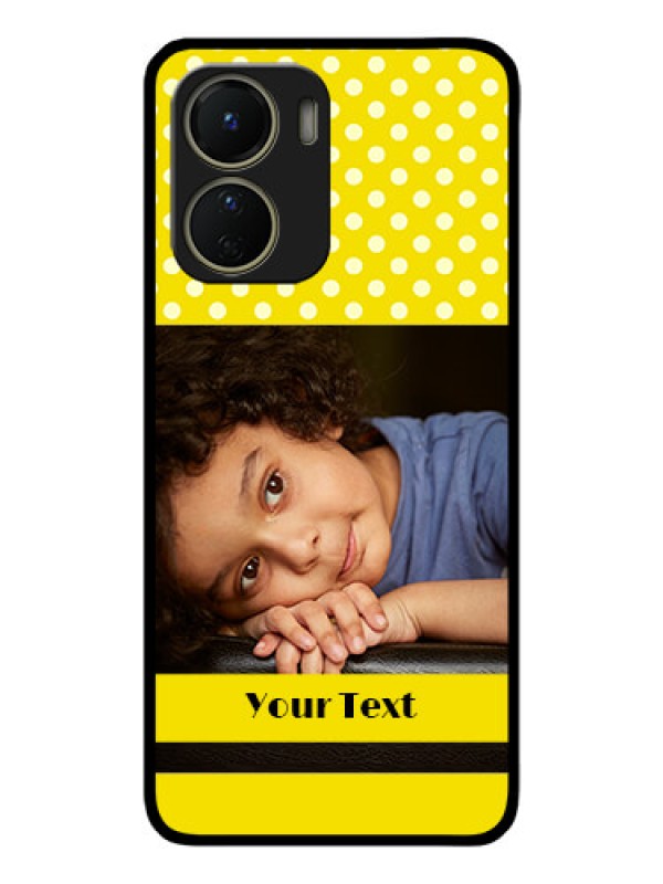 Custom Vivo Y16 Custom Metal Phone Case - Bright Yellow Case Design