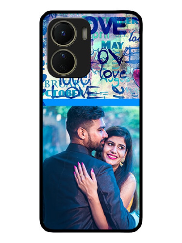 Custom Vivo Y16 Custom Metal Phone Case - Colorful Love Design