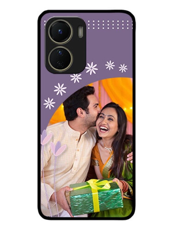 Custom Vivo Y16 Custom Metal Phone Case - Lavender Flowers Design