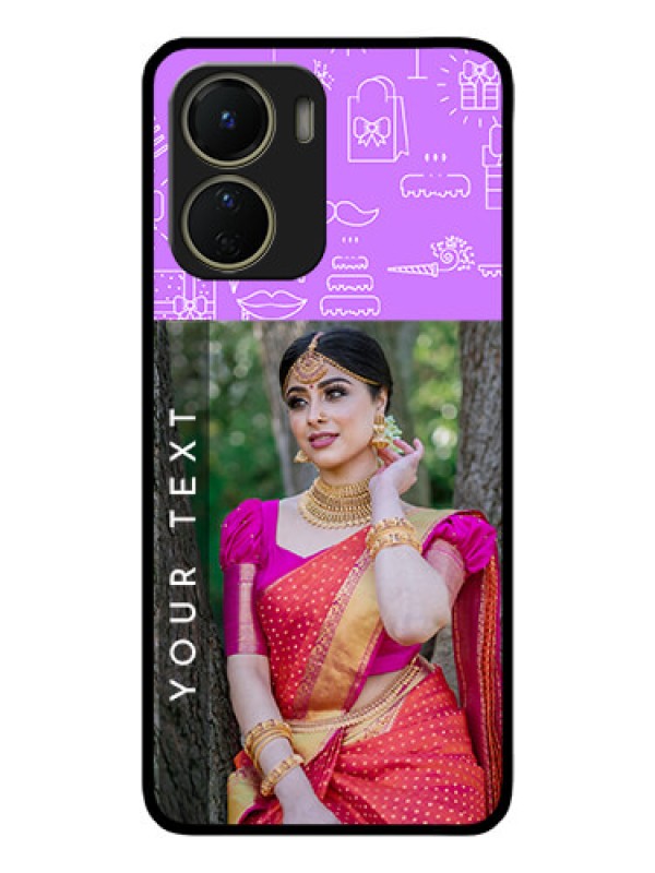 Custom Vivo Y16 Custom Metal Phone Case - Birthday Icons Design