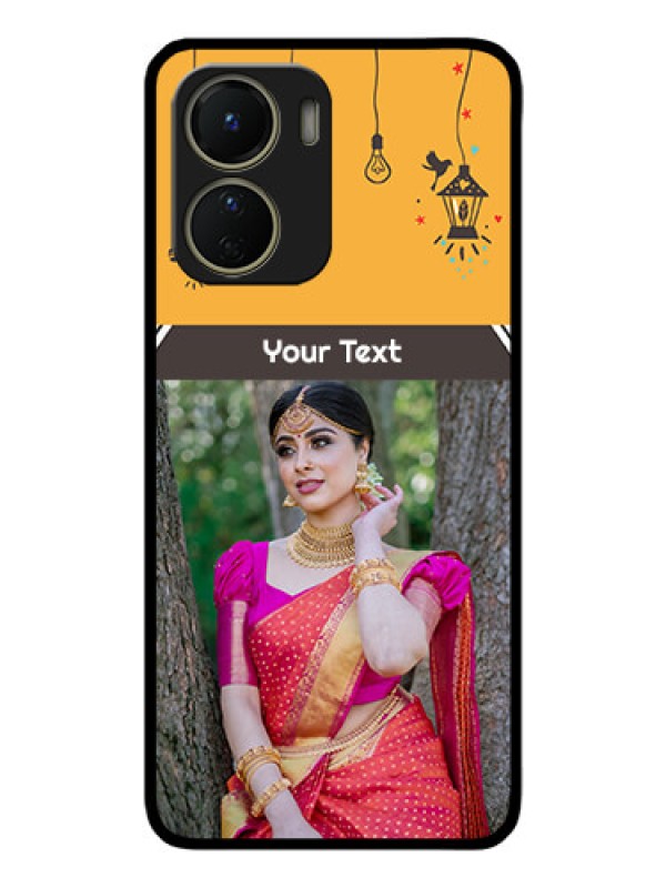 Custom Vivo Y16 Custom Metal Phone Case - With Family Picture And Icons