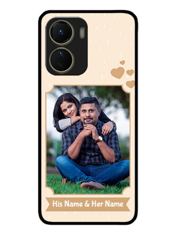 Custom Vivo Y16 Custom Metal Phone Case - With Confetti Love Design