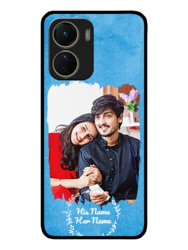 Custom Vivo Y16 Custom Metal Phone Case - Blue Color Vintage Design