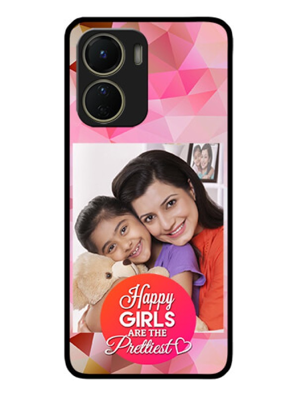 Custom Vivo Y16 Custom Metal Phone Case - Abstract Triangle Design