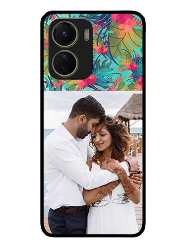 Custom Vivo Y16 Custom Metal Phone Case - Watercolor Floral Design