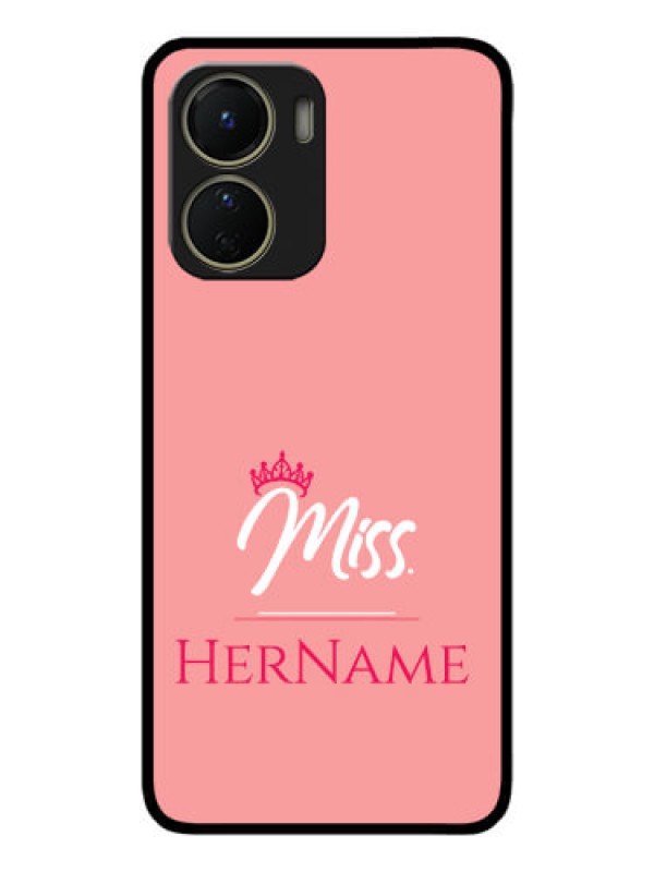 Custom Vivo Y16 Custom Metal Phone Case - Mrs With Name Design