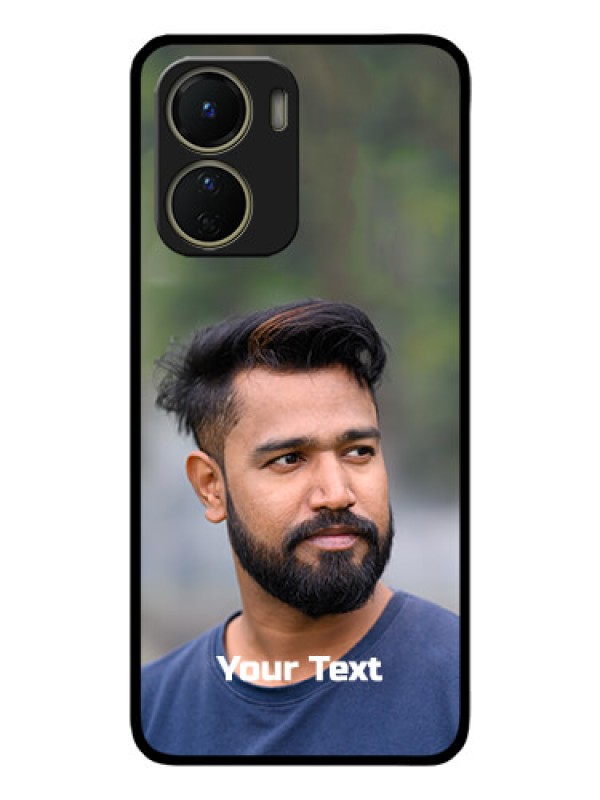 Custom Vivo Y16 Custom Metal Phone Case - Photo With Text Design