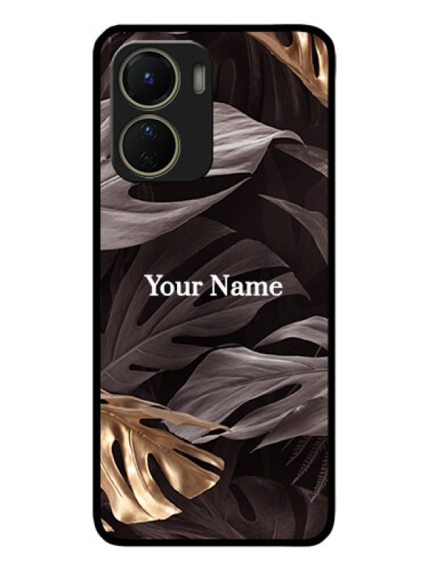 Custom Vivo Y16 Custom Metal Phone Case - Wild Leaves Digital Paint Design