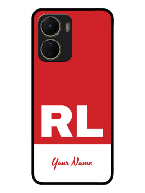 Custom Vivo Y16 Custom Metal Phone Case - Dual Tone Custom Text Design