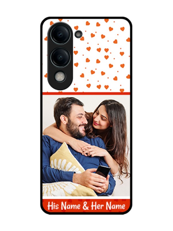 Custom Vivo Y19 5G Custom Metal Phone Case - Orange Love Symbol Design