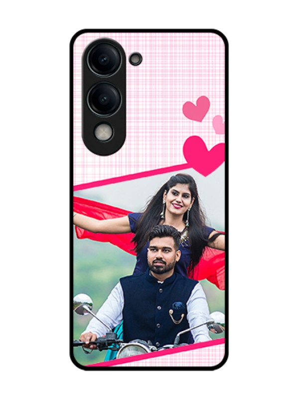 Custom Vivo Y19 5G Custom Metal Phone Case - Love Shape Heart Design