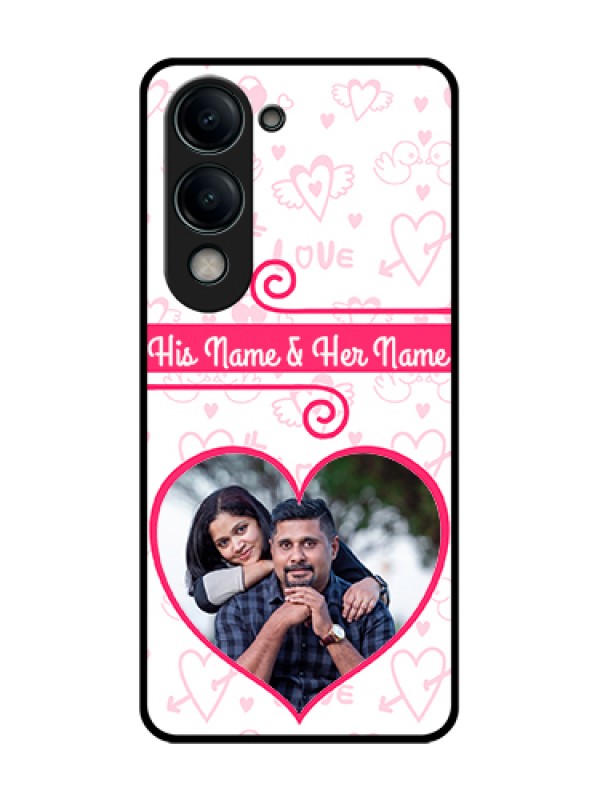 Custom Vivo Y19 5G Custom Metal Phone Case - Heart Shape Love Design