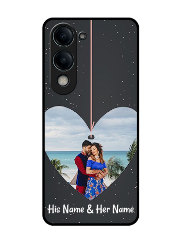 Custom Vivo Y19 5G Custom Metal Phone Case - Hanging Heart Design