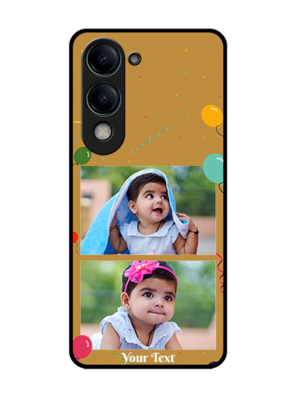Custom Vivo Y19 5G Custom Metal Phone Case - Image Holder With Birthday Celebrations Design