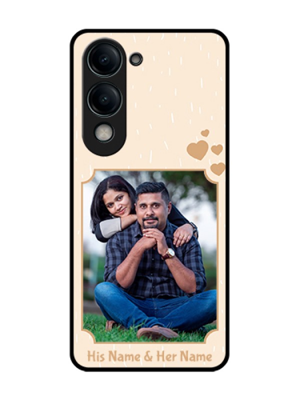Custom Vivo Y19 5G Custom Metal Phone Case - With Confetti Love Design