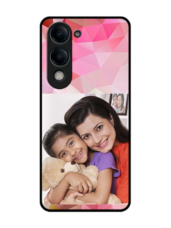 Custom Vivo Y19 5G Custom Metal Phone Case - Abstract Triangle Design