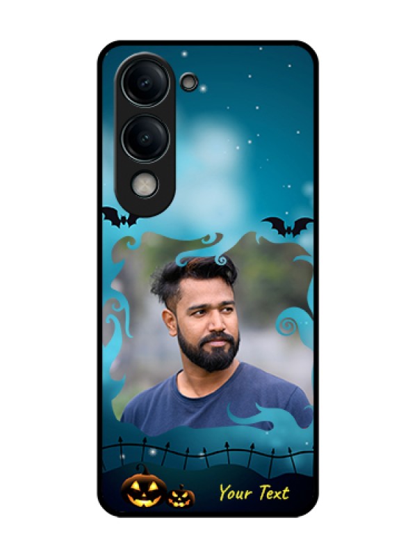 Custom Vivo Y19 5G Custom Metal Phone Case - Halloween Frame Design