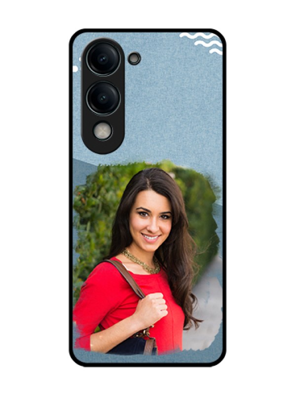 Custom Vivo Y19 5G Custom Metal Phone Case - Grunge Line Art Design