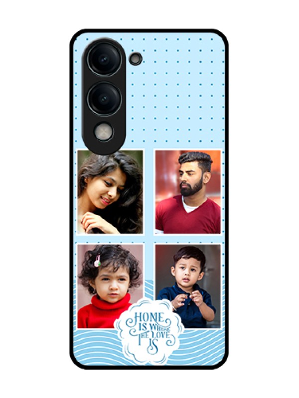 Custom Vivo Y19 5G Custom Metal Phone Case - Cute Love Quote With 4 Pic Upload Design