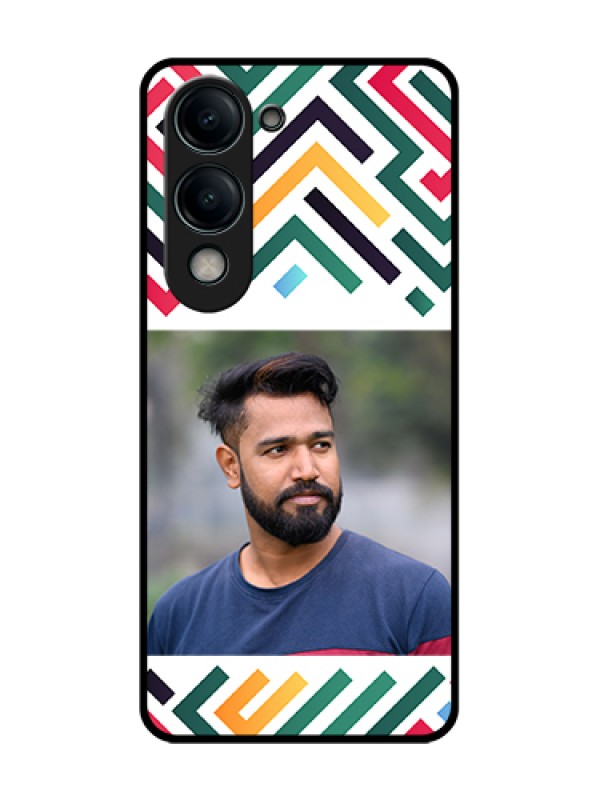 Custom Vivo Y19 5G Custom Metal Phone Case - Colorful Maze Pattern Design