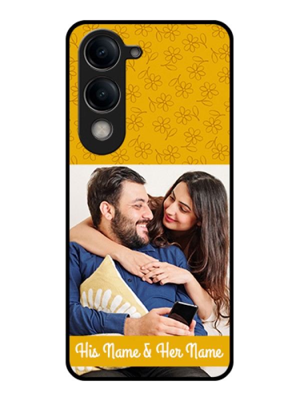 Custom Vivo Y19e Custom Metal Phone Case - Blue Color Couple Design