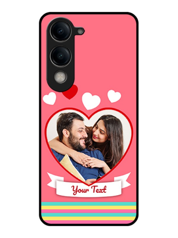 Custom Vivo Y19e Custom Metal Phone Case - Love Floral Design