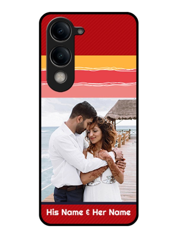 Custom Vivo Y19e Custom Metal Phone Case - Blue Color Vintage Design