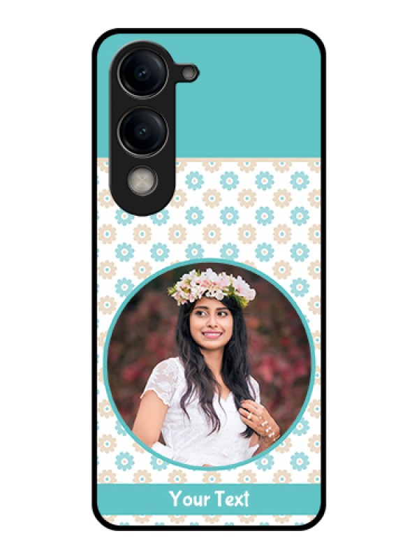Custom Vivo Y19e Custom Metal Phone Case - Abstract Floral Design