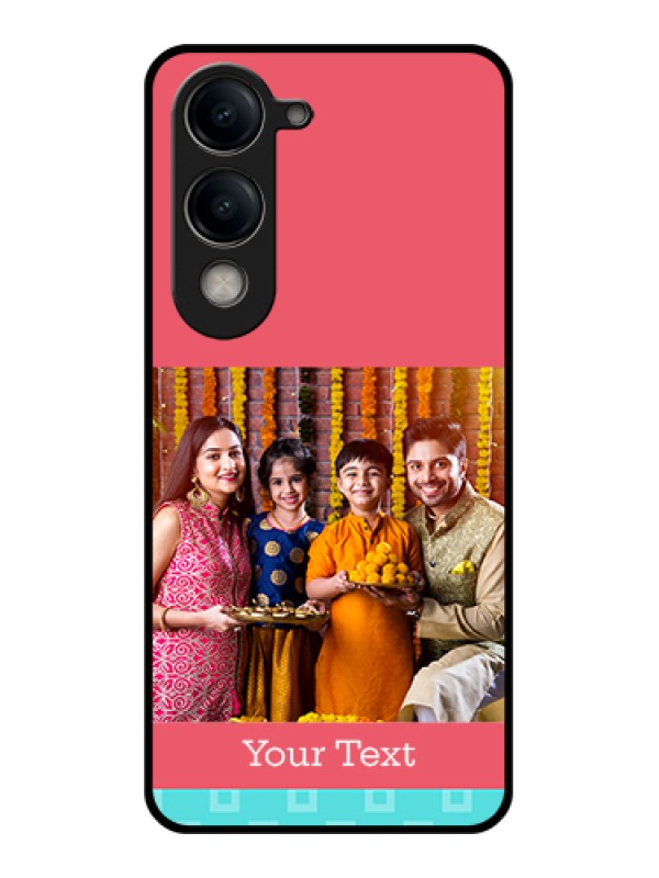 Custom Vivo Y19e Custom Metal Phone Case - Gradient Abstract Texture Design