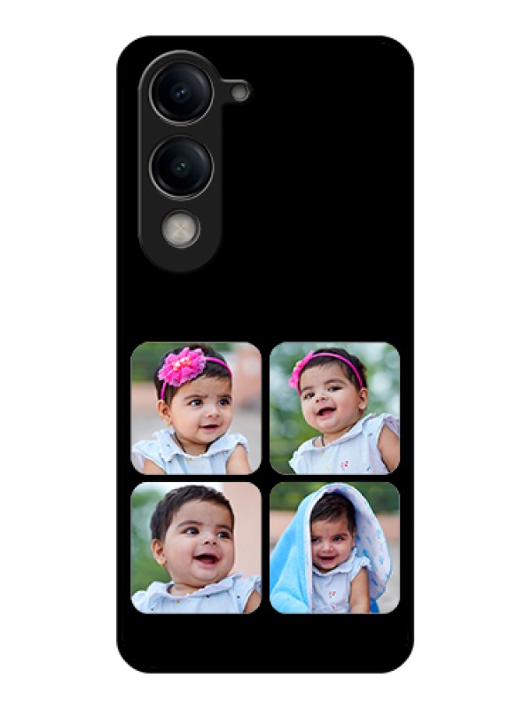 Custom Vivo Y19e Custom Metal Phone Case - With White Box Pattern