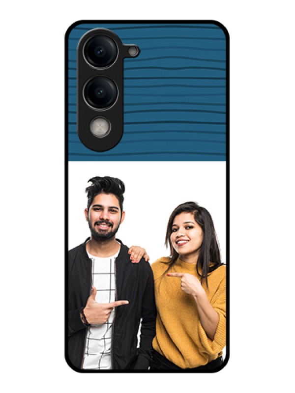 Custom Vivo Y19e Custom Metal Phone Case - Splashes With Love Doodles Design