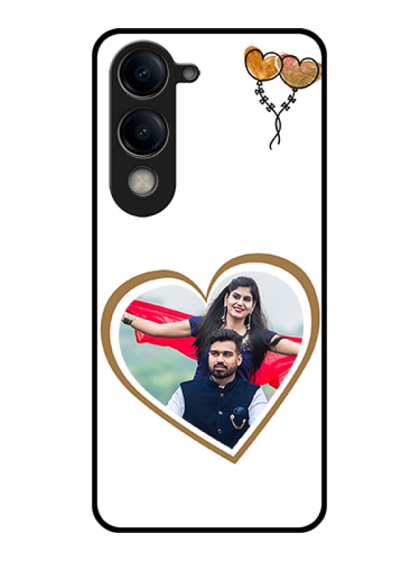 Custom Vivo Y19e Custom Metal Phone Case - Triangle Pattern Dotted Design