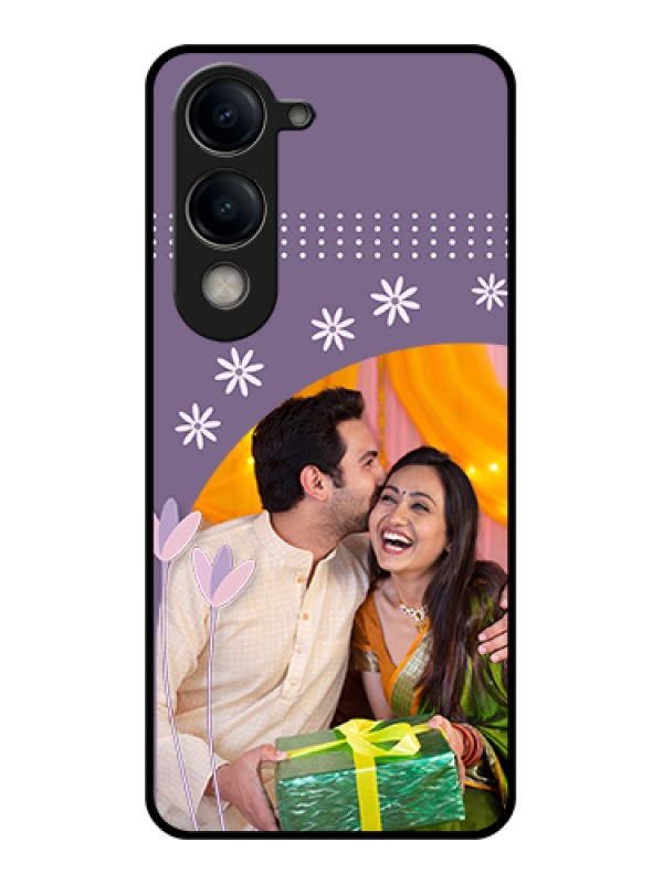 Custom Vivo Y19e Custom Metal Phone Case - Wild Leaves Digital Paint Design