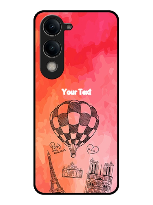 Custom Vivo Y19e Custom Metal Phone Case - Semi Visible Floral Design