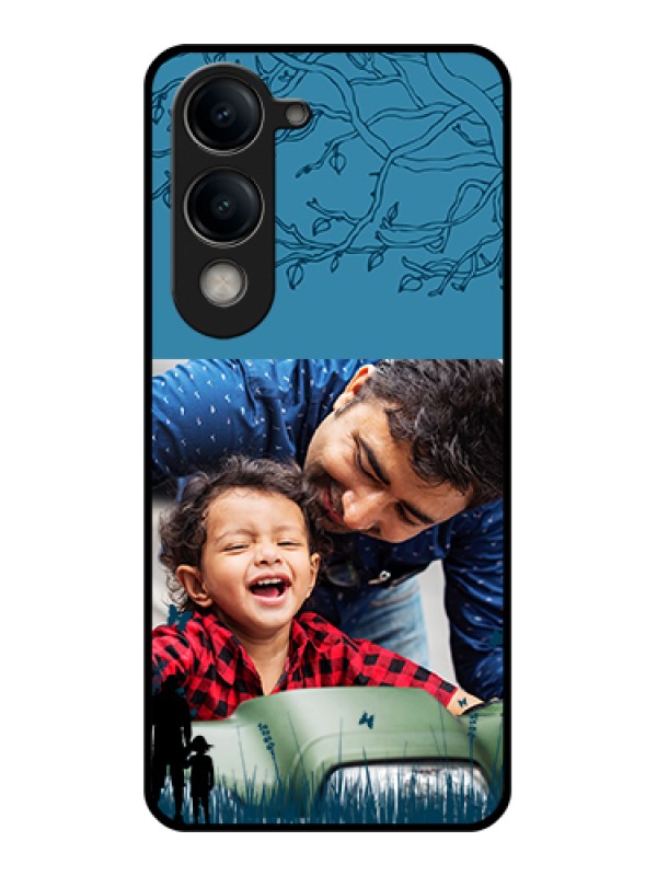 Custom Vivo Y19e Custom Metal Phone Case - Tri - Coloured Overlay Design