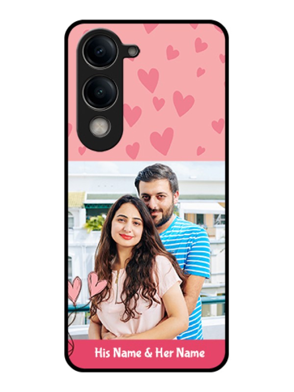 Custom Vivo Y19e Custom Metal Phone Case - Love Design Peach Color