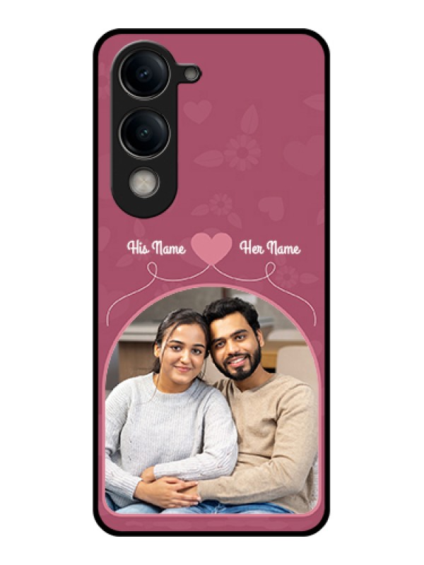 Custom Vivo Y19e Custom Metal Phone Case - Love Floral Design