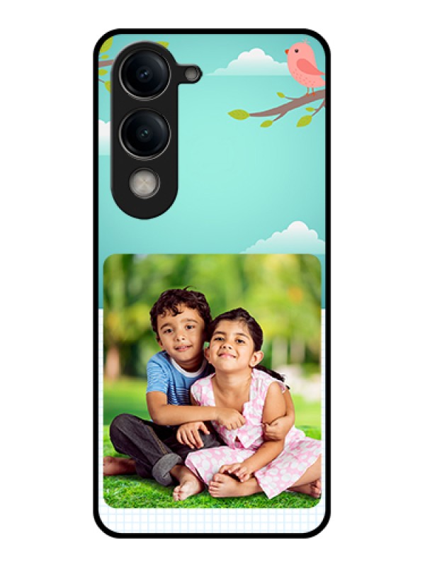 Custom Vivo Y19e Custom Metal Phone Case - Doodle Love Design