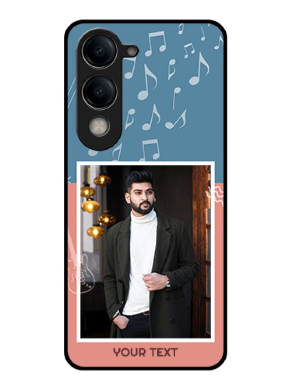 Custom Vivo Y19e Custom Metal Phone Case - With Color Musical Note Design