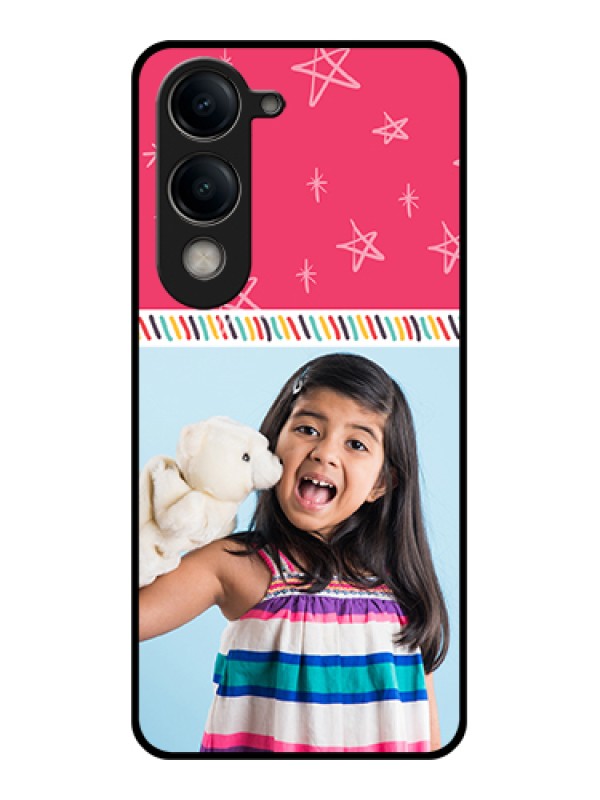 Custom Vivo Y19e Custom Metal Phone Case - Line Art Design