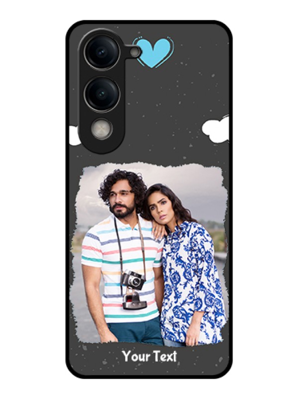 Custom Vivo Y19e Custom Metal Phone Case - Splashes With Love Doodles Design