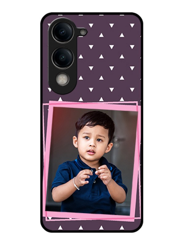 Custom Vivo Y19e Custom Metal Phone Case - Triangle Pattern Dotted Design