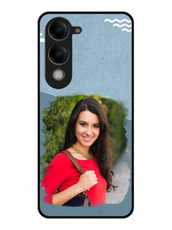 Custom Vivo Y19e Custom Metal Phone Case - Grunge Line Art Design