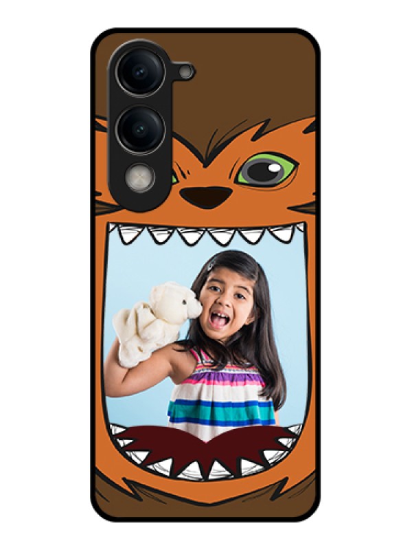 Custom Vivo Y19e Custom Metal Phone Case - Owl Monster Back Case Design