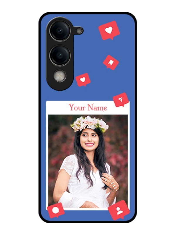 Custom Vivo Y19e Custom Metal Phone Case - Blue Anchors Design