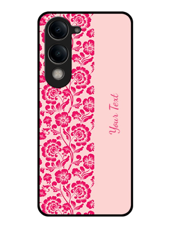 Custom Vivo Y19e Custom Metal Phone Case - Love Shapes Doodle Design