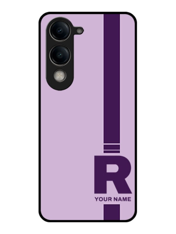 Custom Vivo Y19e Custom Metal Phone Case - Violet Color Pattern Design